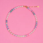 Colier Personalizat cu Perle, Pietre Semipretioase si Accesorii Argint Placat cu Aur - Las Palmas