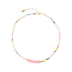 Colier din argint placat cu aur galben, perle personalizat - Lollipop